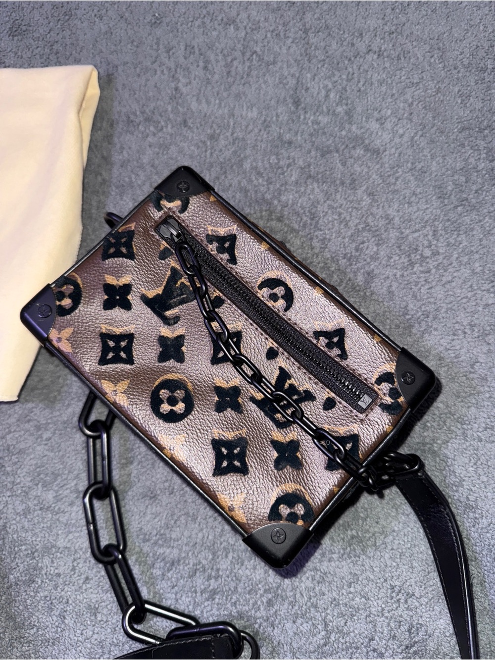 Louis Vuitton Monogram Mini Trunk Bag in Brown and Black